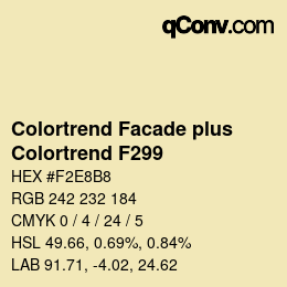 Farbcode: Colortrend Facade plus - Colortrend F299 | qconv.com