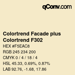 Farbcode: Colortrend Facade plus - Colortrend F302 | qconv.com