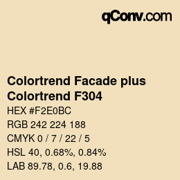 Farbcode: Colortrend Facade plus - Colortrend F304 | qconv.com