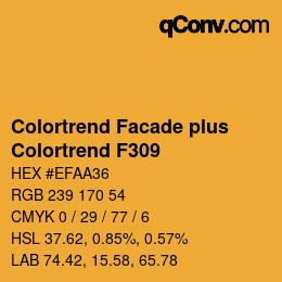 Color code: Colortrend Facade plus - Colortrend F309 | qconv.com