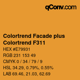 Farbcode: Colortrend Facade plus - Colortrend F311 | qconv.com
