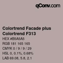 Color code: Colortrend Facade plus - Colortrend F313 | qconv.com