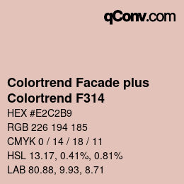 Farbcode: Colortrend Facade plus - Colortrend F314 | qconv.com