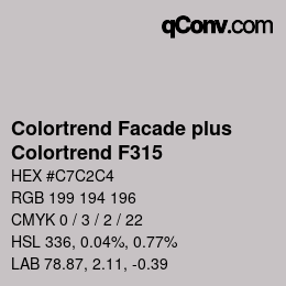 Farbcode: Colortrend Facade plus - Colortrend F315 | qconv.com