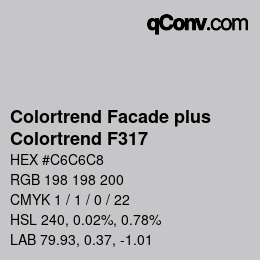 Farbcode: Colortrend Facade plus - Colortrend F317 | qconv.com