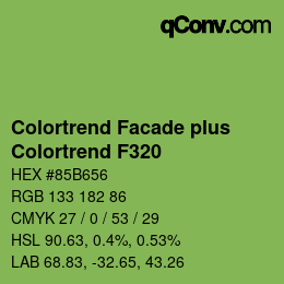 Farbcode: Colortrend Facade plus - Colortrend F320 | qconv.com