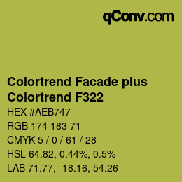 Farbcode: Colortrend Facade plus - Colortrend F322 | qconv.com