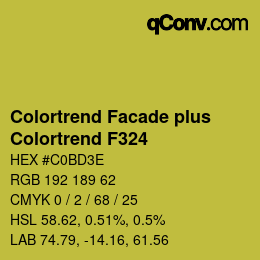 Farbcode: Colortrend Facade plus - Colortrend F324 | qconv.com