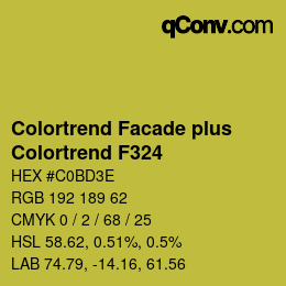 カラーコード: Colortrend Facade plus - Colortrend F324 | qconv.com