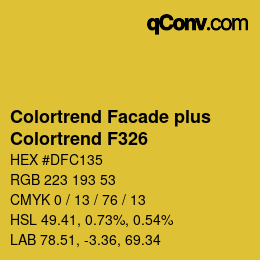 Farbcode: Colortrend Facade plus - Colortrend F326 | qconv.com