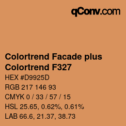 Color code: Colortrend Facade plus - Colortrend F327 | qconv.com