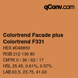 カラーコード: Colortrend Facade plus - Colortrend F331 | qconv.com