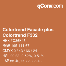 カラーコード: Colortrend Facade plus - Colortrend F332 | qconv.com
