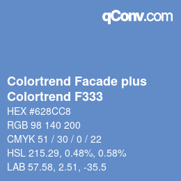 カラーコード: Colortrend Facade plus - Colortrend F333 | qconv.com