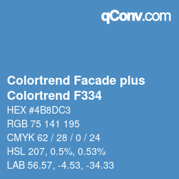 Color code: Colortrend Facade plus - Colortrend F334 | qconv.com