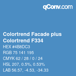 Código de color: Colortrend Facade plus - Colortrend F334 | qconv.com