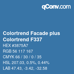 Farbcode: Colortrend Facade plus - Colortrend F337 | qconv.com
