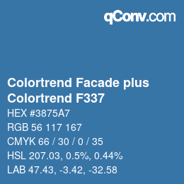 Color code: Colortrend Facade plus - Colortrend F337 | qconv.com