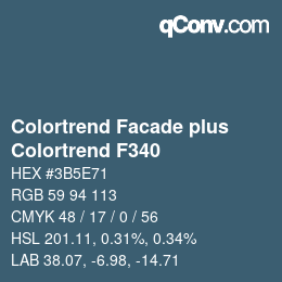 Farbcode: Colortrend Facade plus - Colortrend F340 | qconv.com