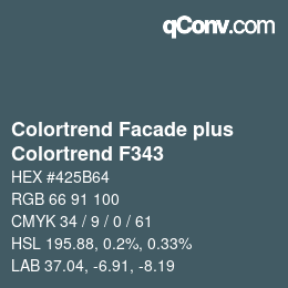 カラーコード: Colortrend Facade plus - Colortrend F343 | qconv.com