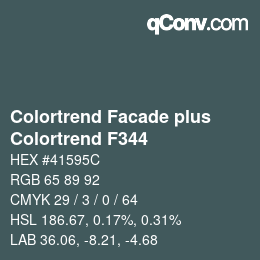 Color code: Colortrend Facade plus - Colortrend F344 | qconv.com