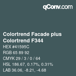カラーコード: Colortrend Facade plus - Colortrend F344 | qconv.com