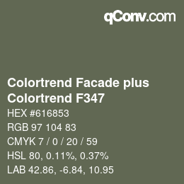 カラーコード: Colortrend Facade plus - Colortrend F347 | qconv.com