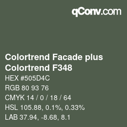 カラーコード: Colortrend Facade plus - Colortrend F348 | qconv.com