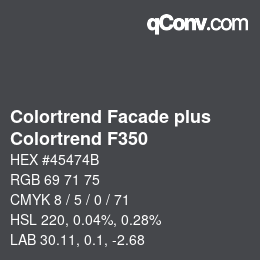 Farbcode: Colortrend Facade plus - Colortrend F350 | qconv.com
