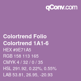 カラーコード: Colortrend Folio - Colortrend 1A1-6 | qconv.com