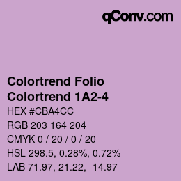 カラーコード: Colortrend Folio - Colortrend 1A2-4 | qconv.com