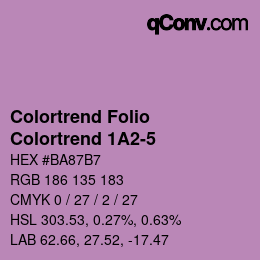 Código de color: Colortrend Folio - Colortrend 1A2-5 | qconv.com