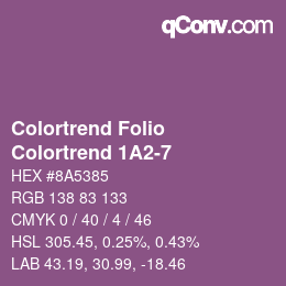 Código de color: Colortrend Folio - Colortrend 1A2-7 | qconv.com