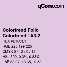 Código de color: Colortrend Folio - Colortrend 1A3-2 | qconv.com