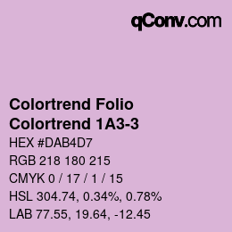 Código de color: Colortrend Folio - Colortrend 1A3-3 | qconv.com