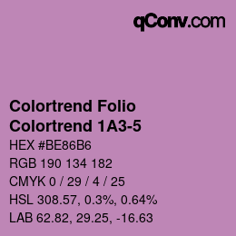 Farbcode: Colortrend Folio - Colortrend 1A3-5 | qconv.com