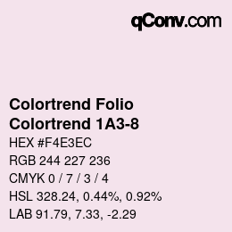 Farbcode: Colortrend Folio - Colortrend 1A3-8 | qconv.com