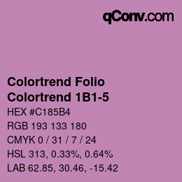 カラーコード: Colortrend Folio - Colortrend 1B1-5 | qconv.com