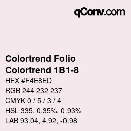 Farbcode: Colortrend Folio - Colortrend 1B1-8 | qconv.com