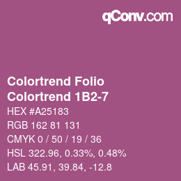 カラーコード: Colortrend Folio - Colortrend 1B2-7 | qconv.com