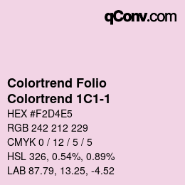 Código de color: Colortrend Folio - Colortrend 1C1-1 | qconv.com