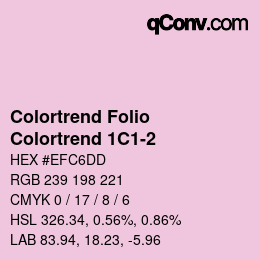 Código de color: Colortrend Folio - Colortrend 1C1-2 | qconv.com