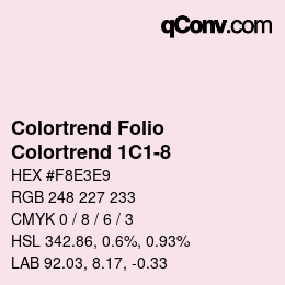 Farbcode: Colortrend Folio - Colortrend 1C1-8 | qconv.com