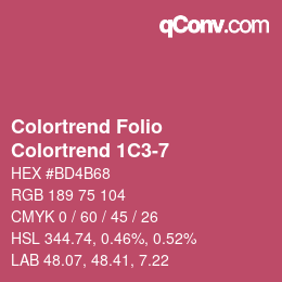 Código de color: Colortrend Folio - Colortrend 1C3-7 | qconv.com