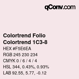 Code couleur: Colortrend Folio - Colortrend 1C3-8 | qconv.com