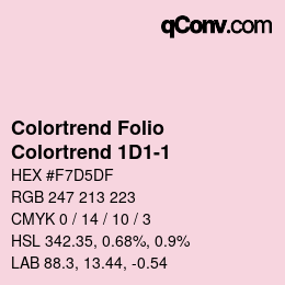 Código de color: Colortrend Folio - Colortrend 1D1-1 | qconv.com