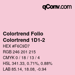 Farbcode: Colortrend Folio - Colortrend 1D1-2 | qconv.com