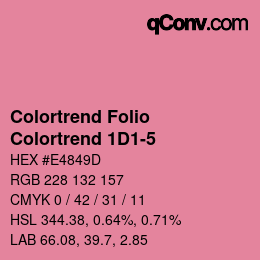 Farbcode: Colortrend Folio - Colortrend 1D1-5 | qconv.com