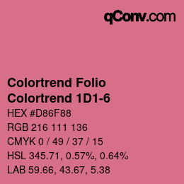 Farbcode: Colortrend Folio - Colortrend 1D1-6 | qconv.com