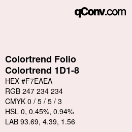 Farbcode: Colortrend Folio - Colortrend 1D1-8 | qconv.com